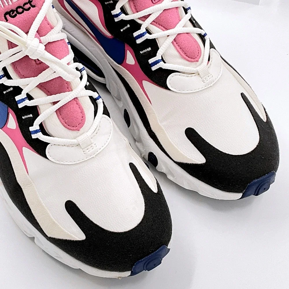 Nike Womens Size 9.5 Air Max 270 React Summit White Blue Pink CI3899-100 Sneaker